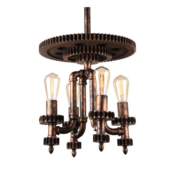 Loft antique vintage wheel industrial lighting chandelier