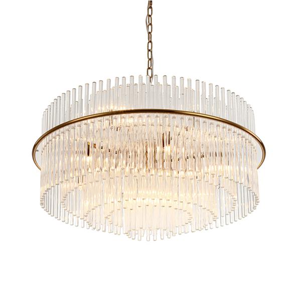 Dining room large crystal pendant lamp