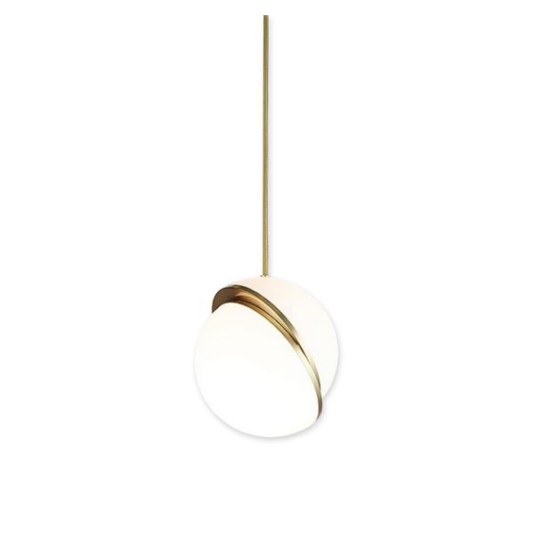 Spherical trimmed acrylic lampshade chandelier