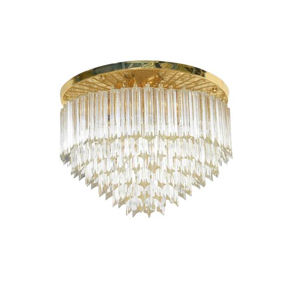 Crystal glass rod ceiling lamp
