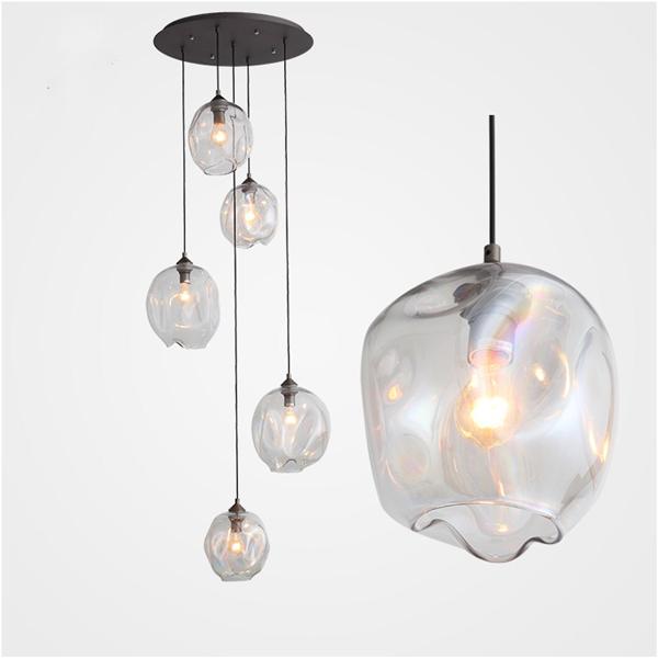 Nordic minimalist glass ball chandelier lamps home decor